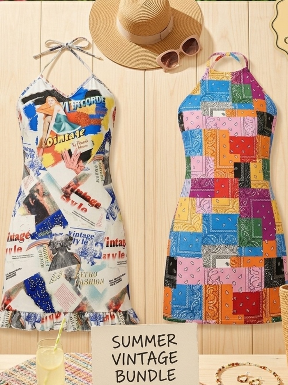 2 Halter Dress Bundle - 2 Size Small Bodycon mini dresses New New Worn